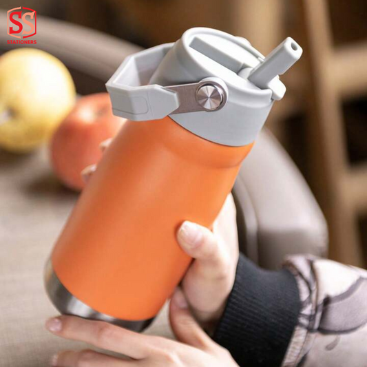 Stainless Steel Water Bottle with Straw Lid