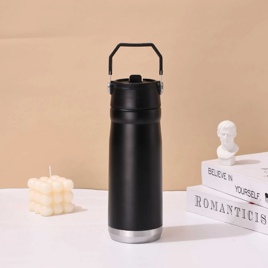 Stainless Steel Water Bottle with Straw Lid