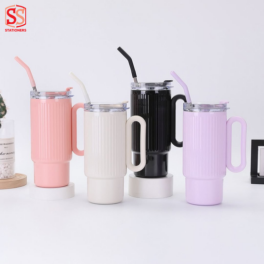 Stainless Steel Water Bottle with Straw Lid