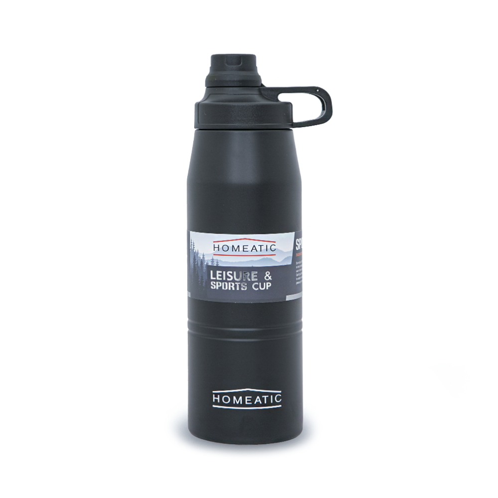 STEEL WATER BOTTLE 900 ML BLACK