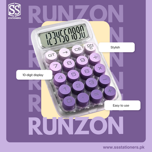 Transparent Electric Big Button Calculator