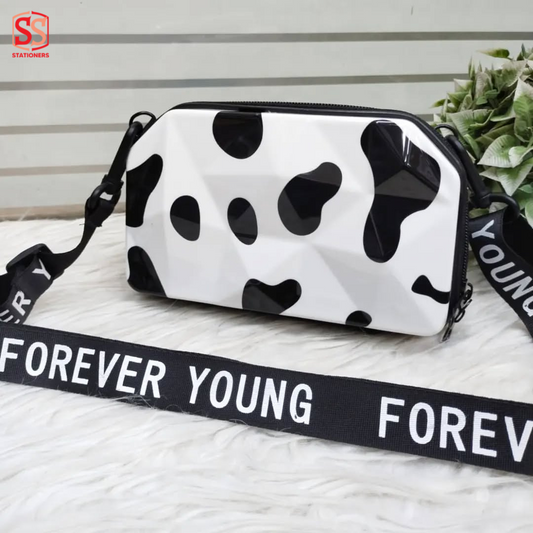 Cow Print Hard Shell Pouch