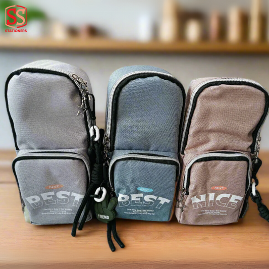 Trendy Twin-Zip Pouch