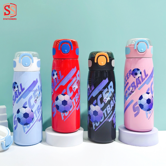 Kids Soccer-Themed Water Bottles