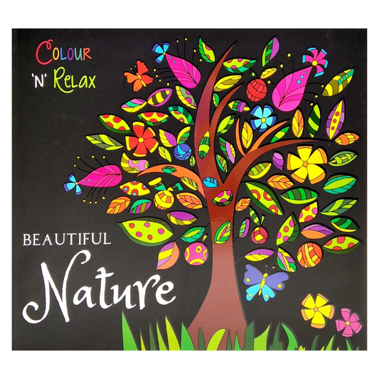COLOUR ‘N’ RELAX BEAUTIFUL NATURE ADULT COLORING BOOK