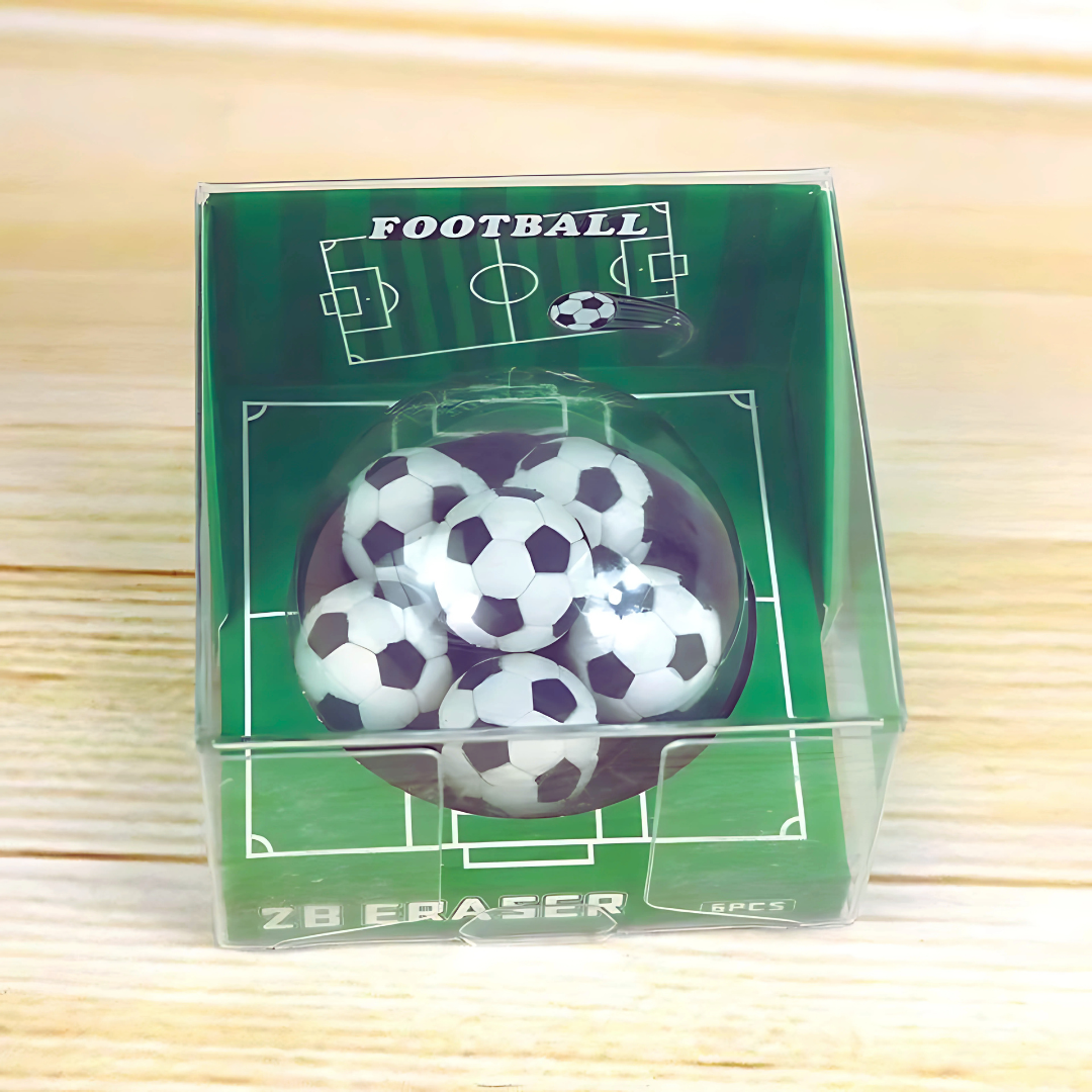 Sports-Themed Erasers 6 Pcs