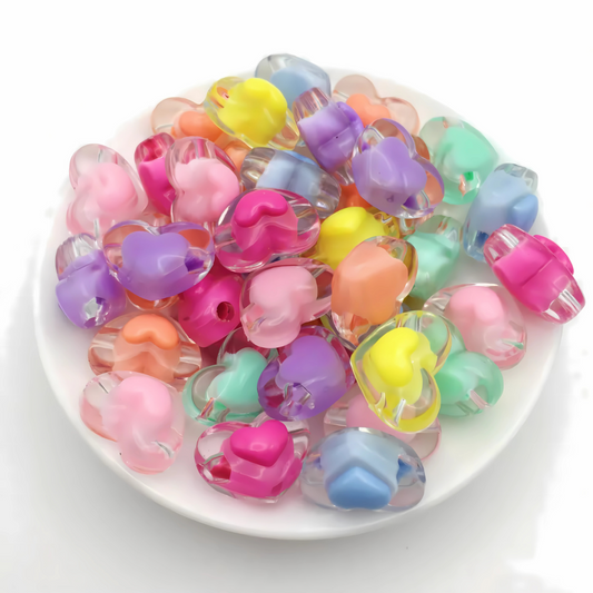 Art and Craft Colorful Heart Beads