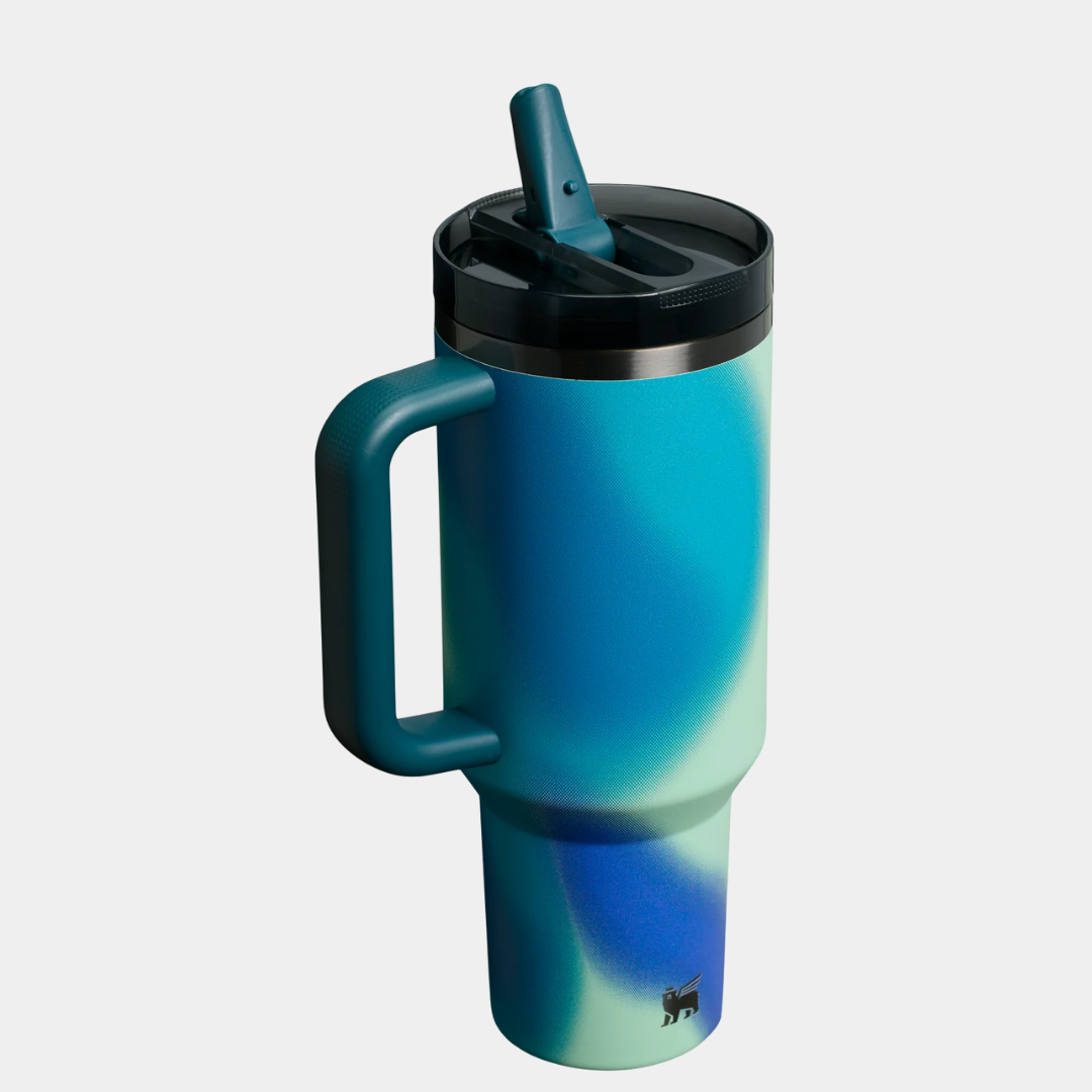 Stanley Quencher Tumbler Coastal Teal Motion