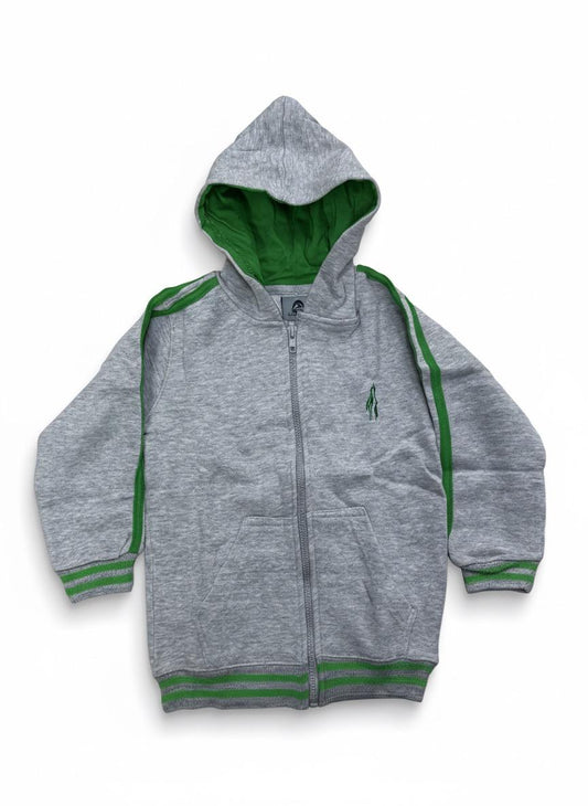 The City School Winter Zipper Hoodie Green