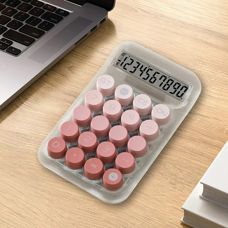 Transparent Electric Big Button Calculator