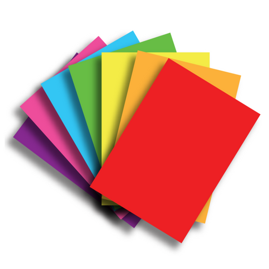 Computer Color Paper (100 Pieces Packet of Mix Color)