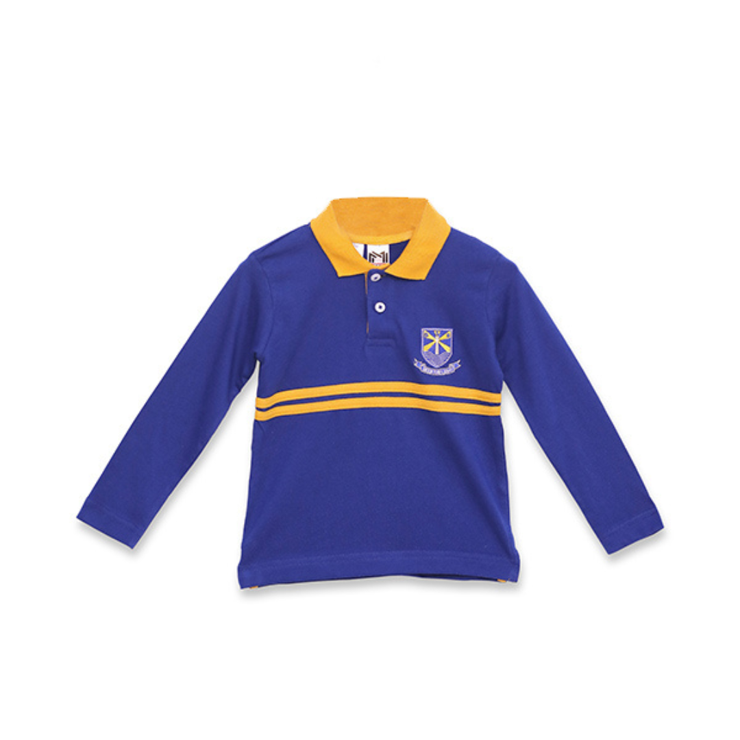 BSS BOYS POLO WITH CONTRAST COLLAR (Half Sleeves) PLAYGROUP TO GRADE 2