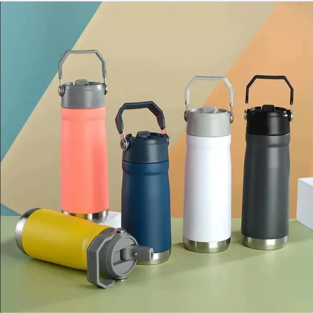 Stainless Steel Water Bottle with Straw Lid