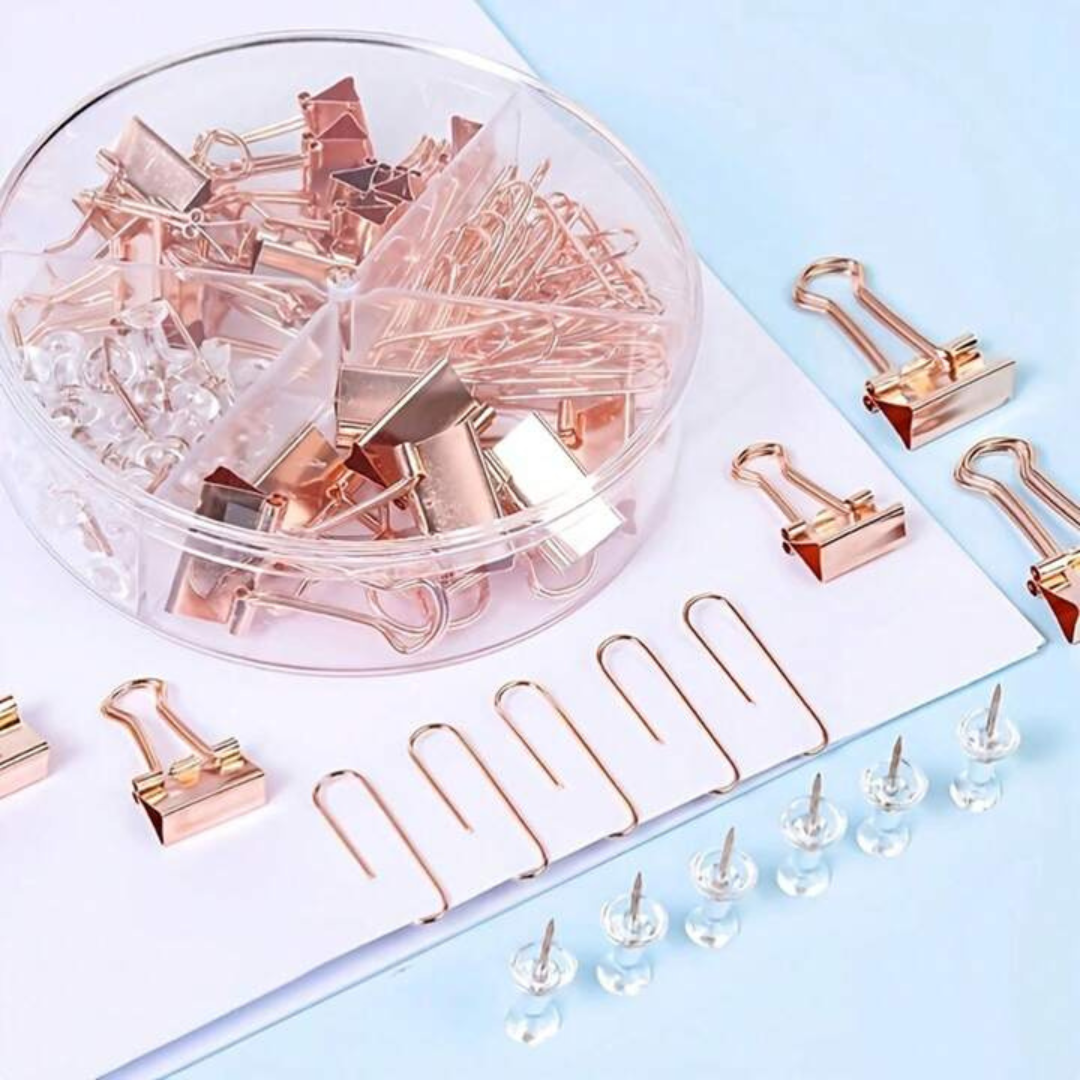 Desk Accessories Organizer Stationery Set - ROSE GOLD