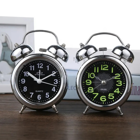 Steel Metal Twin Bell Alarm Clock