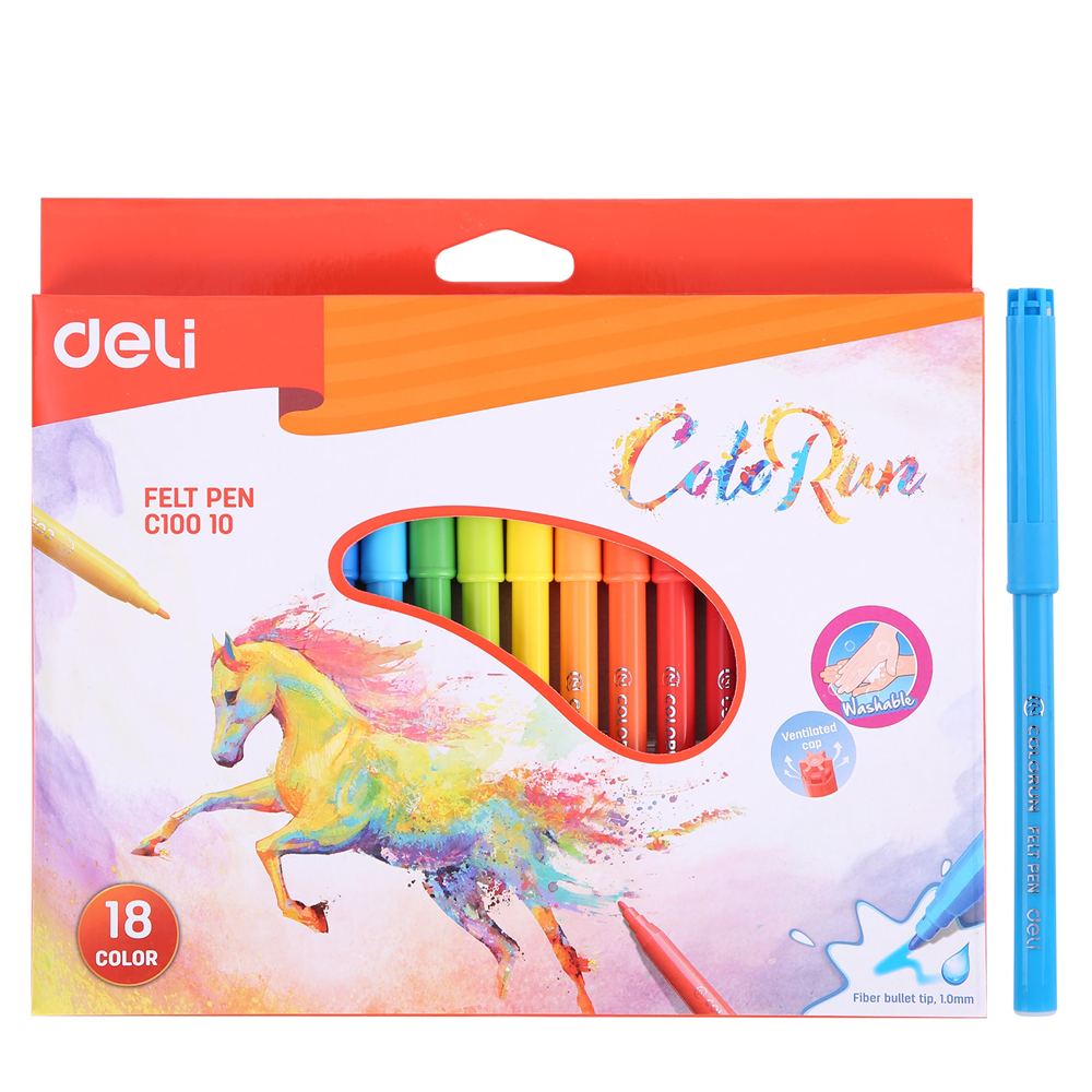 Deli Felt Color Pen Makers 12/18/24