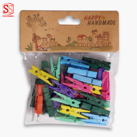 Happy Handmade Wooden Clips