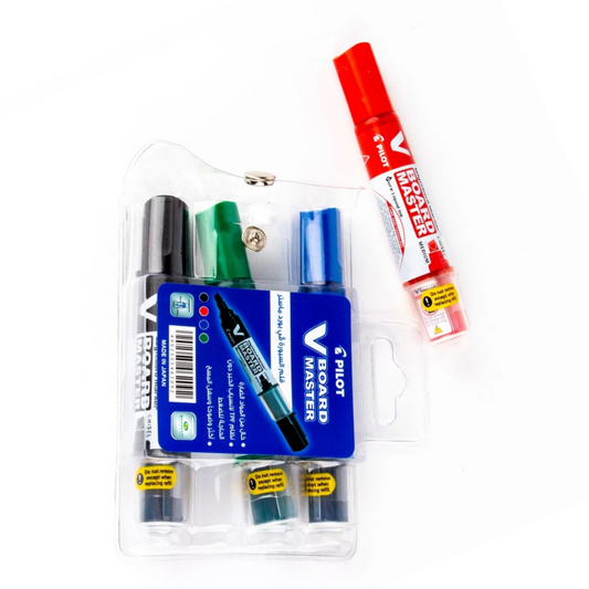 Pilot V Board Whiteboard Round tip Marker set (4 Pcs)