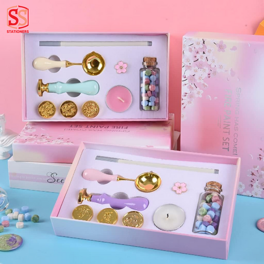 Elegant Pink Wax Seal Stamp Kit