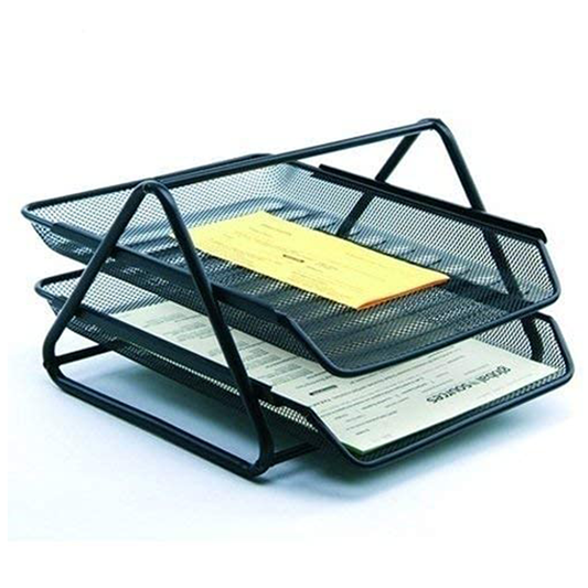 2 Tier Document Tray Metal Mesh