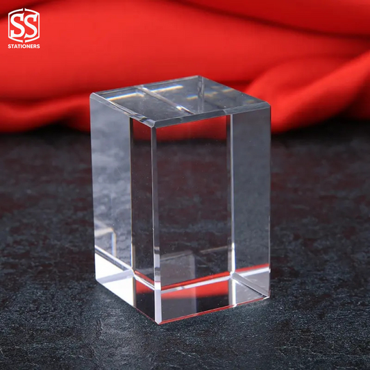 Block Prism Glass Paperweight