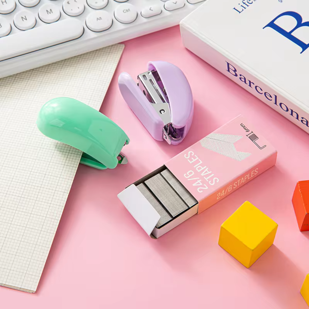 Mini Stapler Set with Pins & Cutter