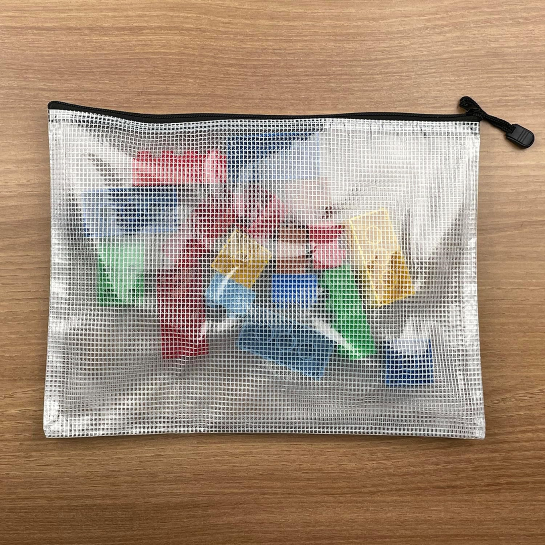 Mesh Zipper Bags pouch a5 size