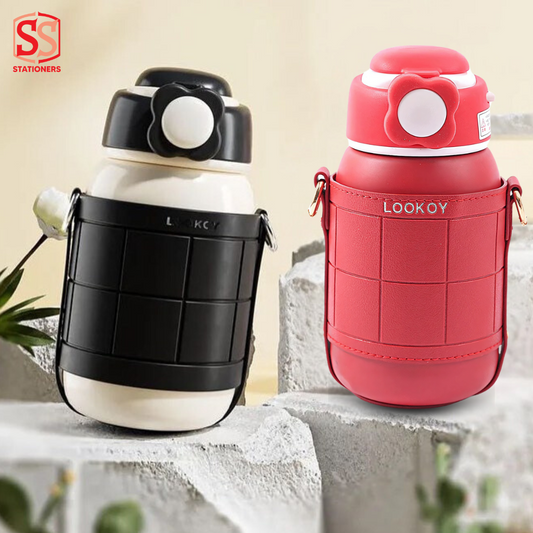 Thermos Bottle With Leather Case 480ml