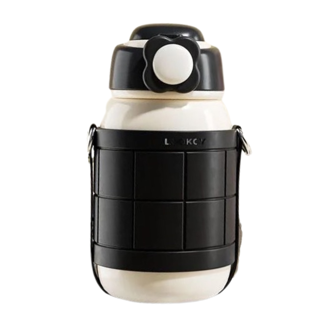 Thermos Bottle With Leather Case 480ml