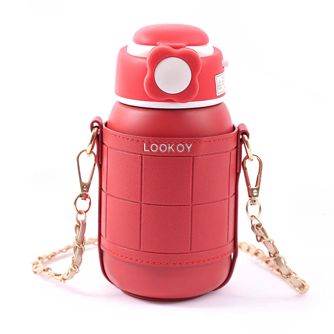 Thermos Bottle With Leather Case 480ml