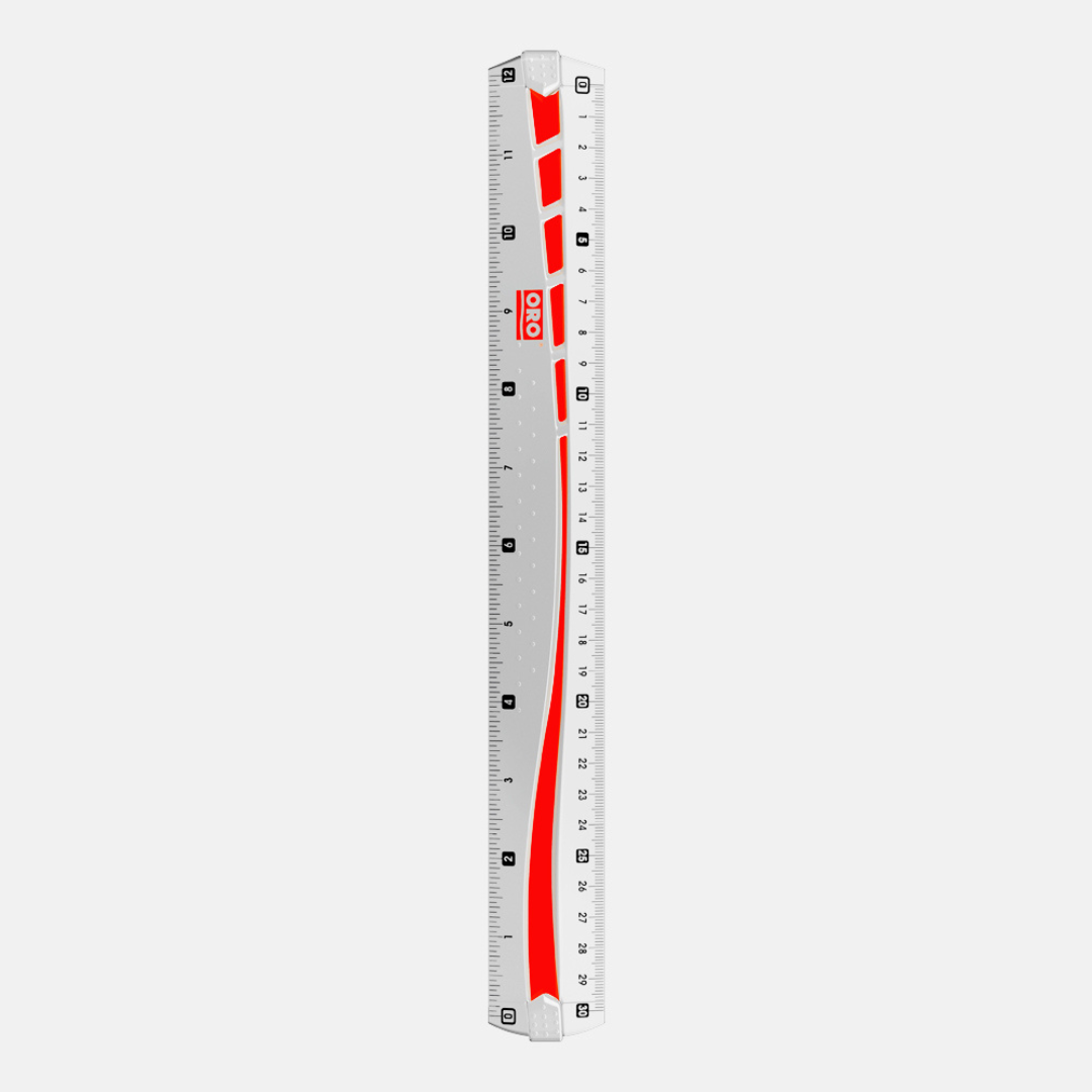ORO 12 Inch Transparent Ruler