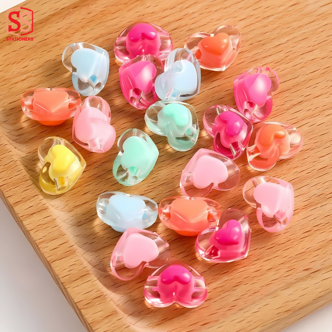 Art and Craft Colorful Heart Beads