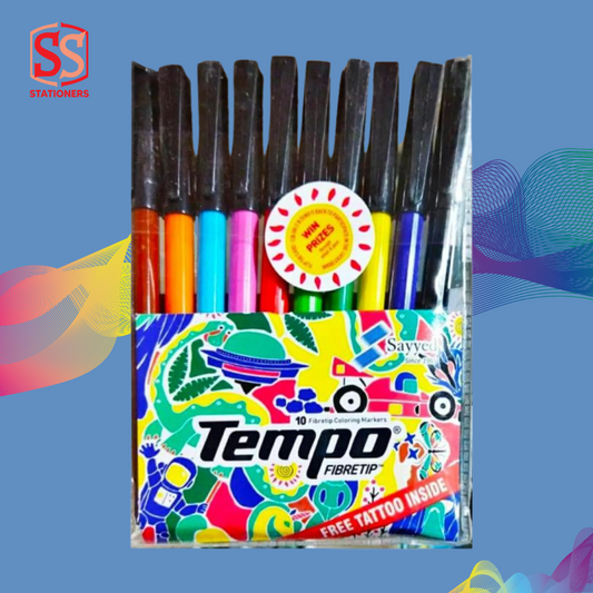 TEMPO FIBRETIP MARKERS 10 and 12