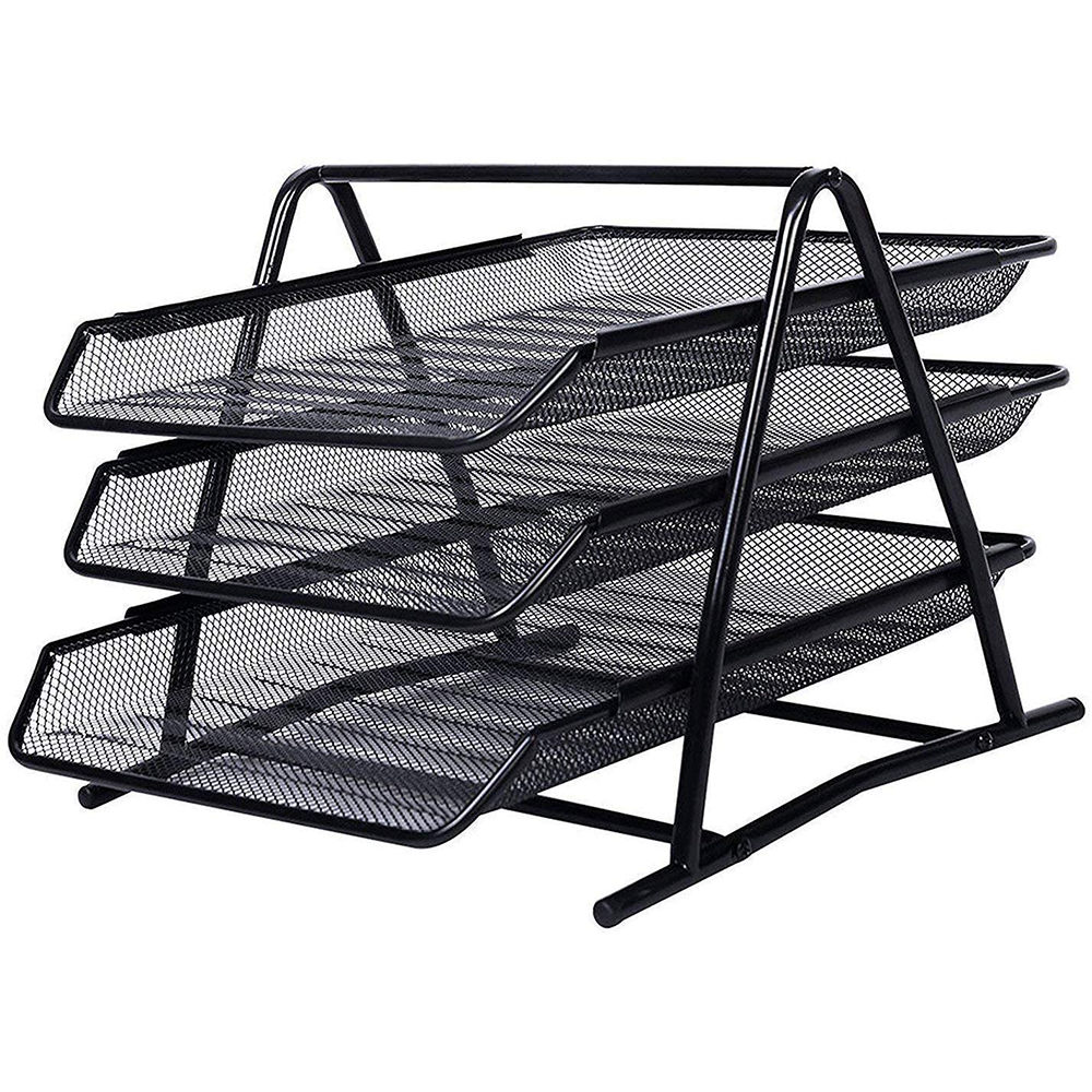 3 Tier Document Tray Metal Mesh