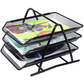 3 Tier Document Tray Metal Mesh