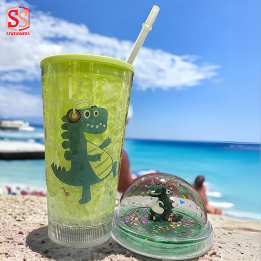 Dino Party/Picnic Drinking Cup with Straw For Kids