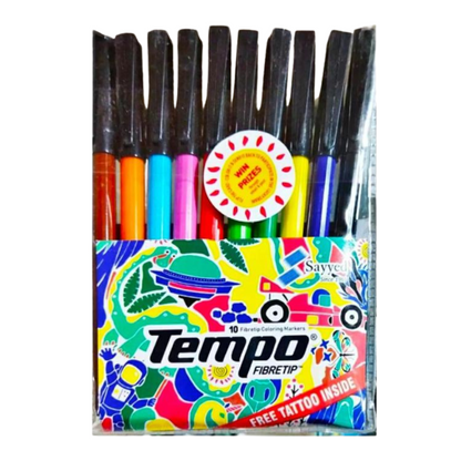 TEMPO FIBRETIP MARKERS 10 and 12