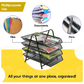 4 Tier Document Tray Metal Mesh