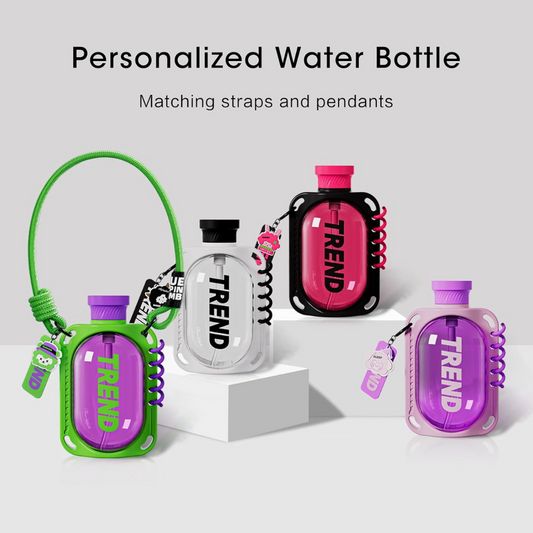 Sports Water Bottle for with Straw and Strap 700ml