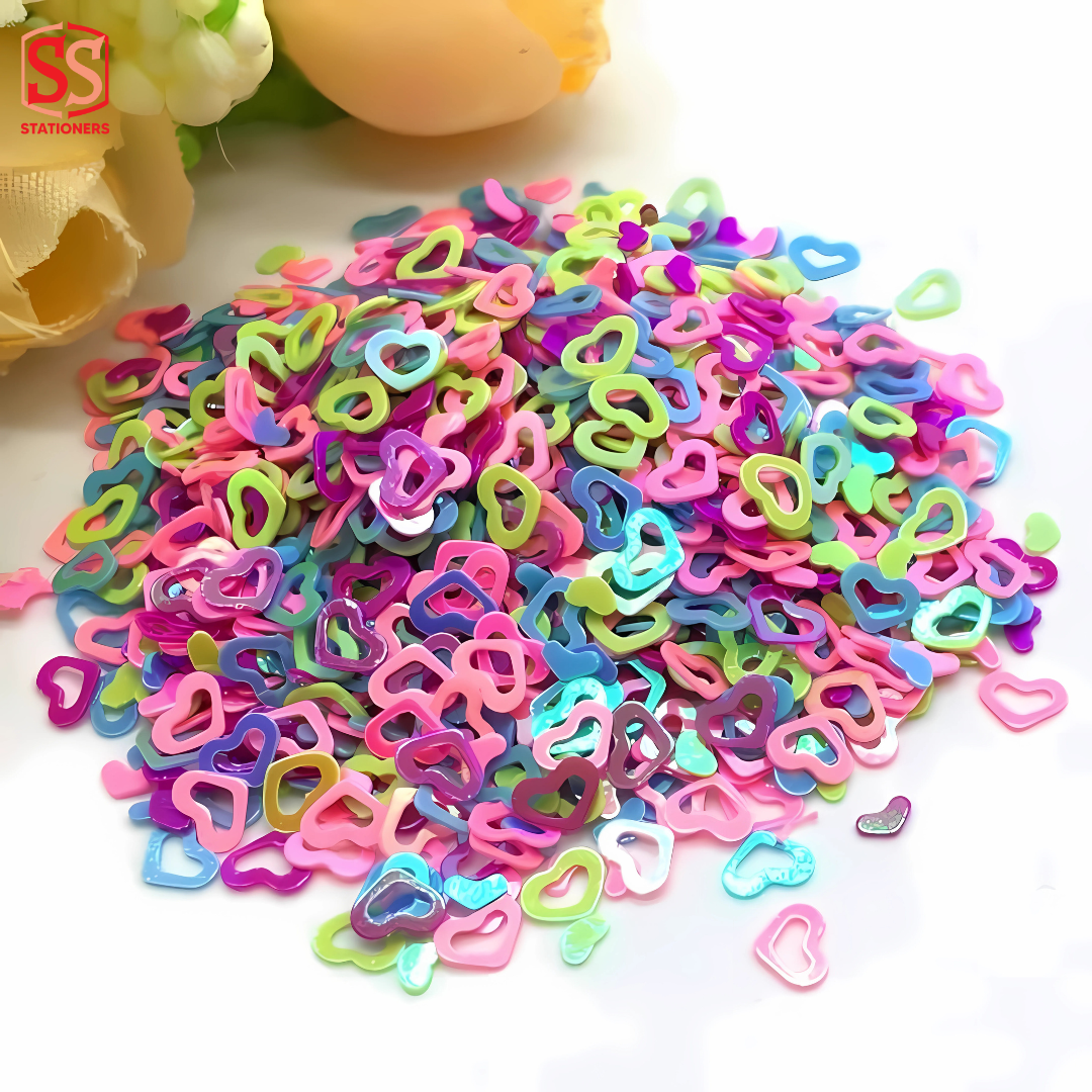 Bright Mixed Hearts beads