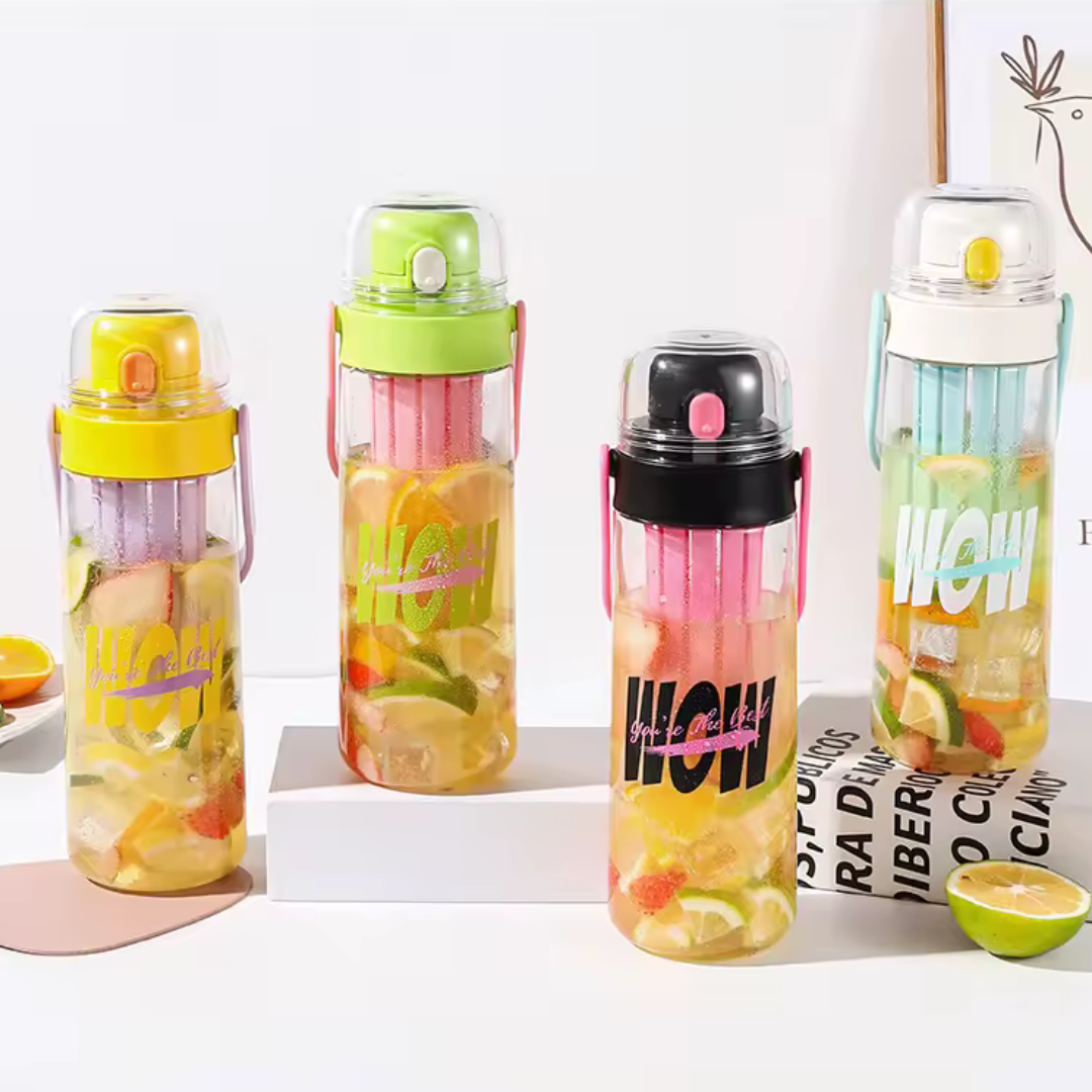 Portable Stylish Plastic Sports Water Bottle