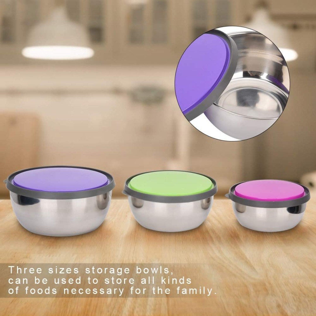 3pcs Stainless Steel Food Containers