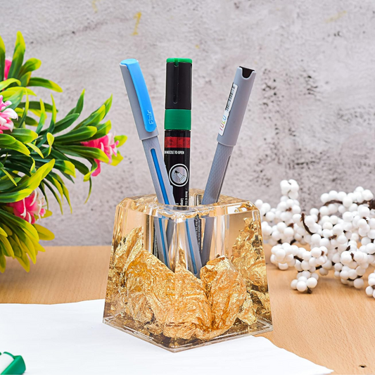 Golden Crystal Pen Holder