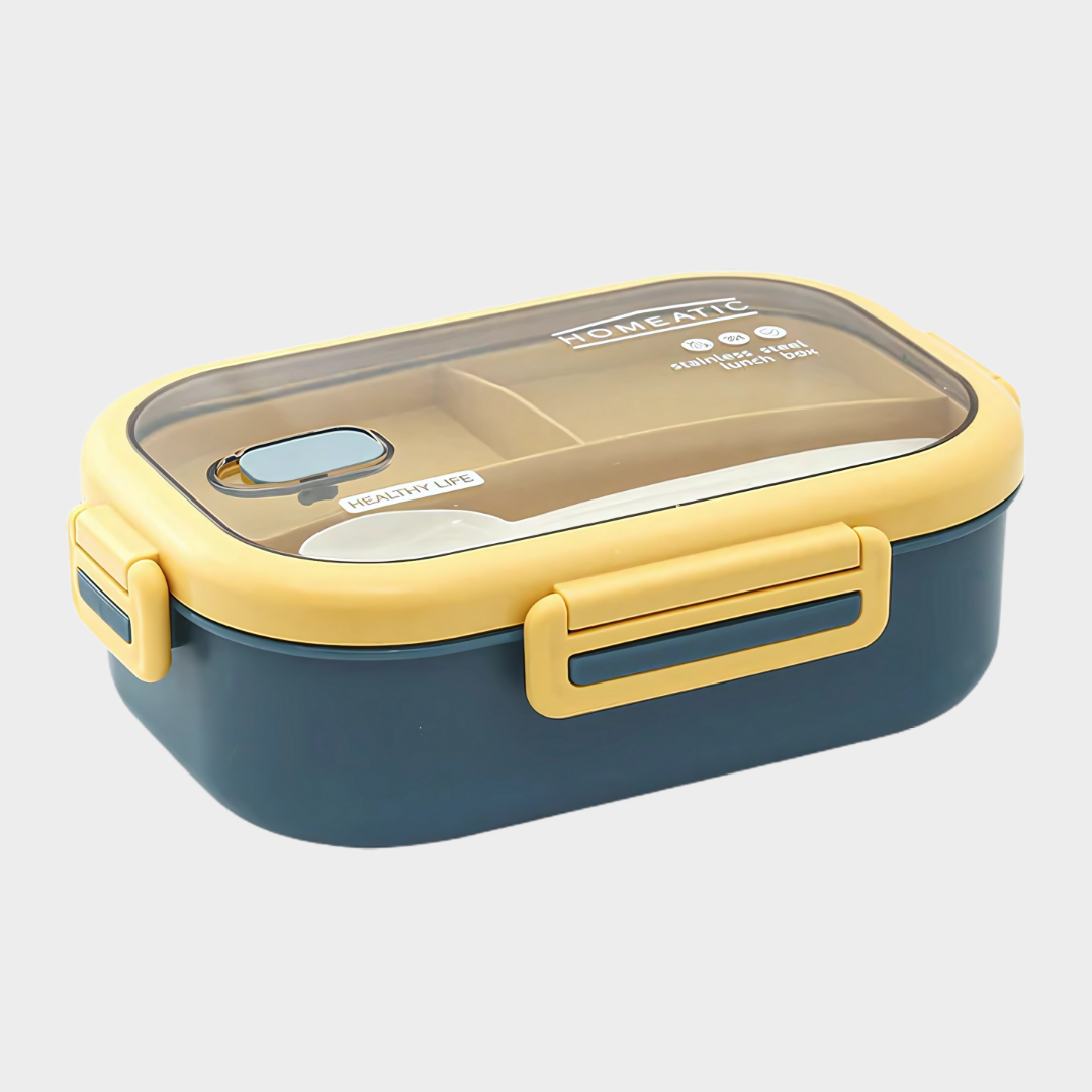 Homeatic Stainless Steel Lunch Box W/Spoon & Fork