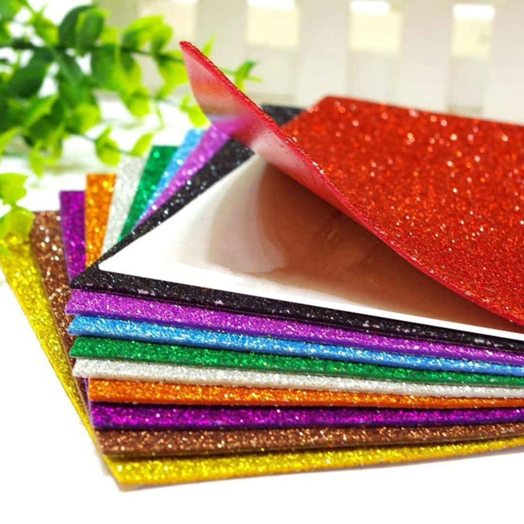 Glitter Fomic Sheet A4 Size 10pcs pkt