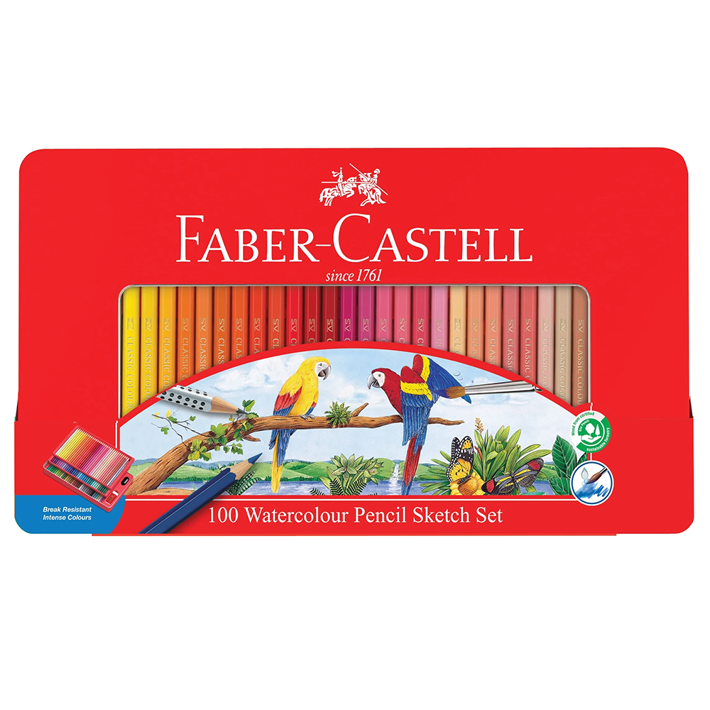 Faber Castell - Water Color Pencil Set Tin Box 60/100