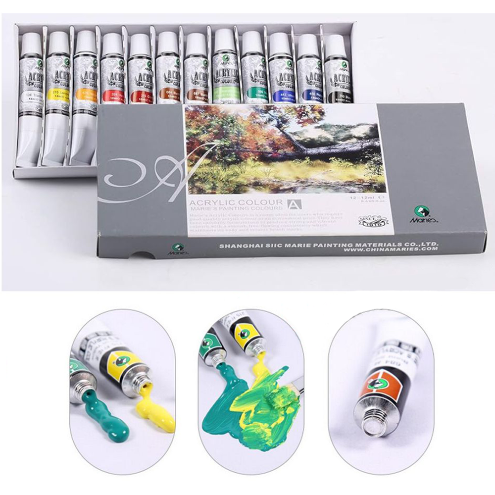Maries Acrylic Colors Paint Set of 12/18/24/36 – SS Stationers