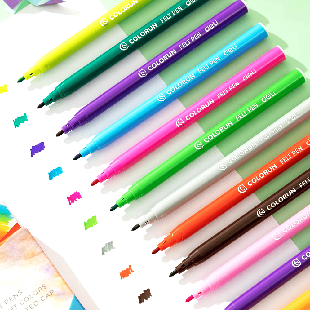 Deli Felt Color Pen Makers 12/18/24