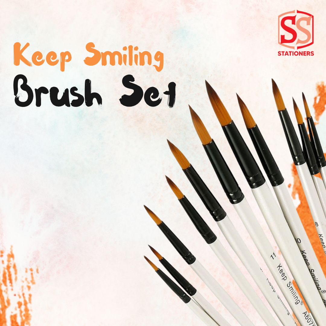 Keep Smiling Artist Paint Brush Set of 12 – SS Stationers