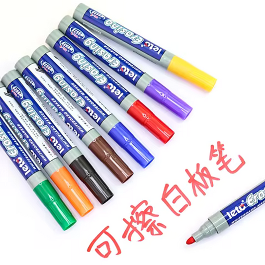 LETO Erasable White Board 8 Colour Marker